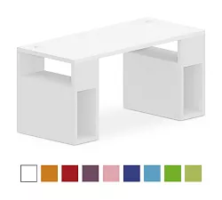 Stůl s úložnými podnožemi 160x70cm - Chilli red