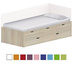 Dětská postel 90x200cm s úložným prostorem Anna - Brilliant white