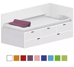 Dětská postel 90x200cm s úložným prostorem Anna - Chilli red