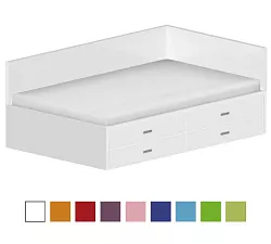 Dětská postel 120x200cm s úložným prostorem Gita - Chilli red