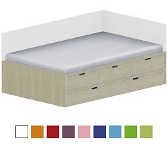 Dětská postel 120x200cm s úložným prostorem Anna - Brilliant white