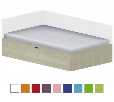 Dětská postel 120x200cm s úložným prostorem Ema - Brilliant white