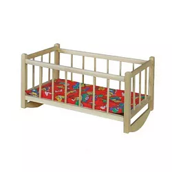 Kolébka pro panenky z masivního buku 50x26x26cm