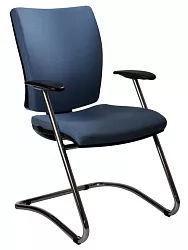 Konferenční židle 1580/S Gala - Koženka modrá