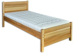 Postel z masivního buku, jednolůžko 80x200cm - Buk-bělený