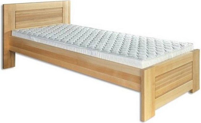 Postel z masivního buku, jednolůžko 80x200cm - Buk-bělený