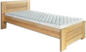 Postel z masivního buku, jednolůžko 90x200cm - Buk-bělený
