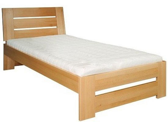 Postel z masivního buku, jednolůžko 90x200cm - Buk-bělený