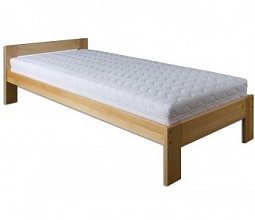 Postel z masivního buku, jednolůžko 80x200cm - Buk-bělený