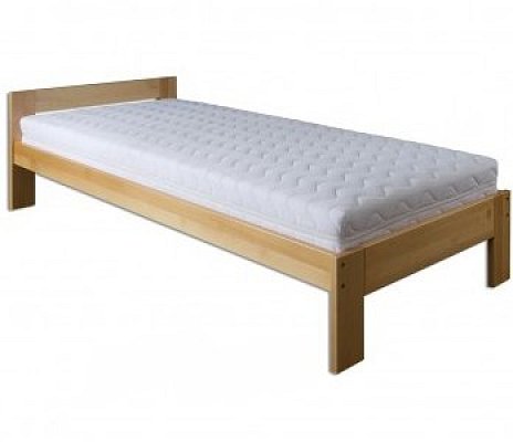 Postel z masivního buku, jednolůžko 80x200cm - Buk-bělený