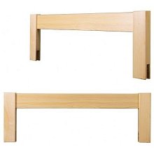 Zábrana dřevěná k lůžku v.40 dl.120cm - Bílá