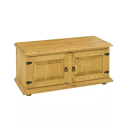 Botník / Komoda z masivní borovice 100x45x40 cm - Rustikal - jasný vosk