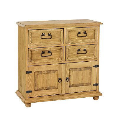 Komoda z masivní borovice 90x89x43 cm- Rustikal