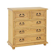 Komoda zásuvková z masivní borovice 90x89x43 cm - Rustikal