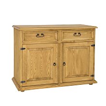 Komoda kombinovaná z masivní borovice 112x85x56 cm - Rustikal