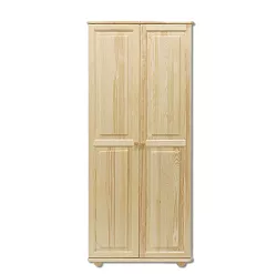 Skříň dvoudvéřová šatní z masivní borovice 80x60x190cm - Šedá