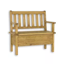 Jídelní lavice z masivní borovice, 100x96x53 cm - Rustikal