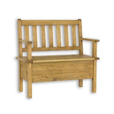 Jídelní lavice z masivní borovice, 120x96x53 cm - Rustikal