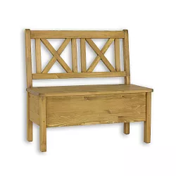 Jídelní lavice z masivní borovice, 150x96x53 cm - Rustikal