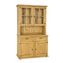 Vitrína z masivní borovice 112x195x56cm - Rustikal