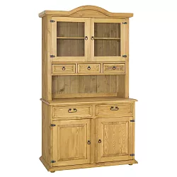 Vitrína z masivní borovice 112x205x56cm - Rustikal