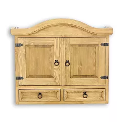 Vitrína z masivní borovice 80x68x19cm cm - Rustikal