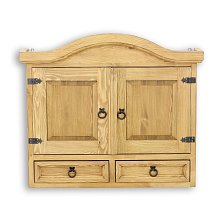 Vitrína z masivní borovice 80x68x19cm cm - Rustikal