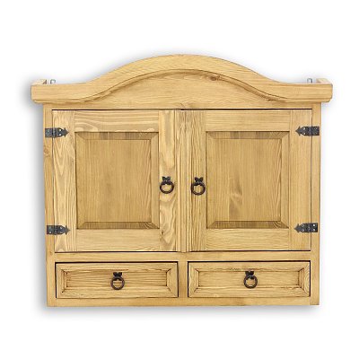 Vitrína z masivní borovice 80x68x19cm cm - Rustikal