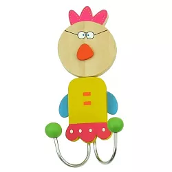 Dřevěný dětský věšák - Kuřátko