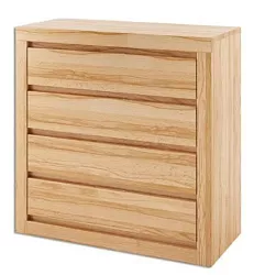 Komoda z přírodního buku 90x41x90cm - Koniak