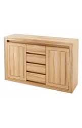 Komoda kombinovaná z přírodního buku 140x41x90cm - Koniak