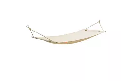 LEA - elegantní houpací síť z masivního smrkového dřeva 355x104x128cm - Krémová