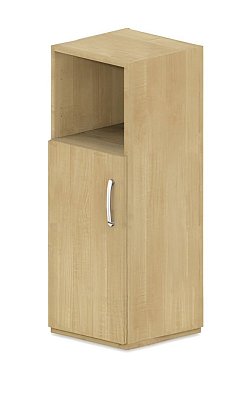 Skříň policová, dvířka/niky 40x42x145cm - Bílá