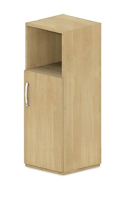 Skříň policová, dvířka/niky 40x42x145cm - Bílá