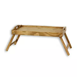 Jídelní tác na postel z borovicového dřeva 32x50cm - Rustikal - jasný vosk