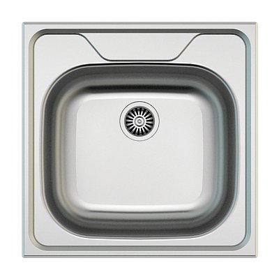 Nerezový jednodřez 48x48cm