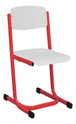 Školní židle LAVA - v. 35 cm - Červená/Bílá