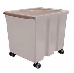 Pojízdný koš se 4 kolečky - Bílá