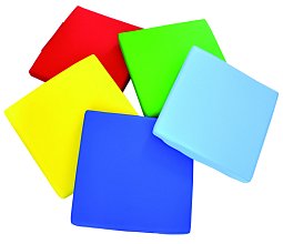 Sada 5 barevných polštářů 40x40 cm