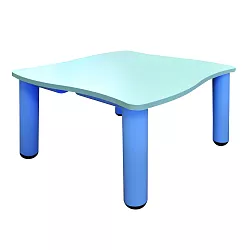 Stůl čtvercového tvaru pro 4 osoby - v. 46 až 52 cm - Modrá