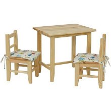 Dětský jídelní set z masivní borovice - Borovice 