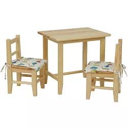 Dětský jídelní set z masivní borovice - Borovice - POSLEDNÍ KUSY