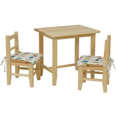 Dětský jídelní set z masivní borovice - Borovice - POSLEDNÍ KUSY