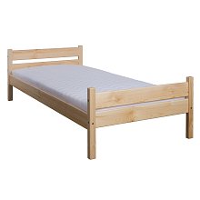 Postel z masivní borovice, jednolůžko 80x200cm - Borovice