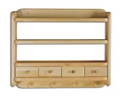 Police s věšáky 50x10x40cm - Borovice