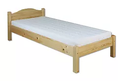 Postel z masivní borovice, jednolůžko 90x200cm - Šedá