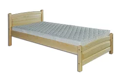 Postel z masivní borovice, jednolůžko 90x200cm - Šedá