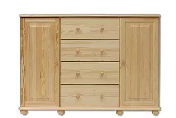 Komoda kombinovaná z masivní borovice 138x47x100cm - Olše