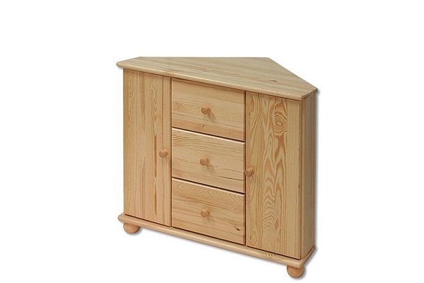 Komoda kombinovaná z masivní borovice 90x74/60x78cm - Borovice