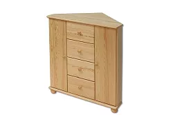 Komoda kombinovaná z masivní borovice 90x74/60x100cm - Olše